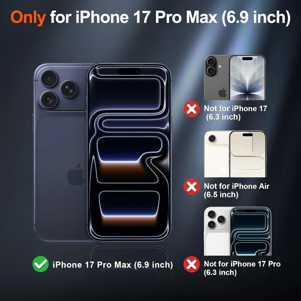 Black Iphone 17 Pro Max Case Compatible Magsafe Translucent Matte Shockproof